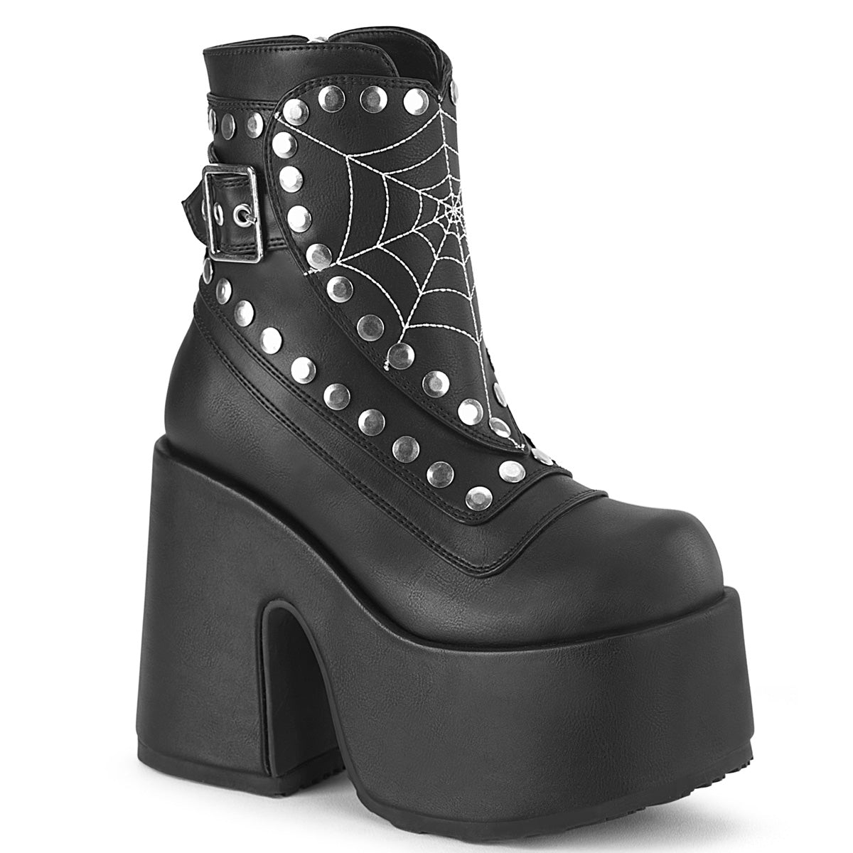Demonia Camel-70 - Blk Vegan Leather