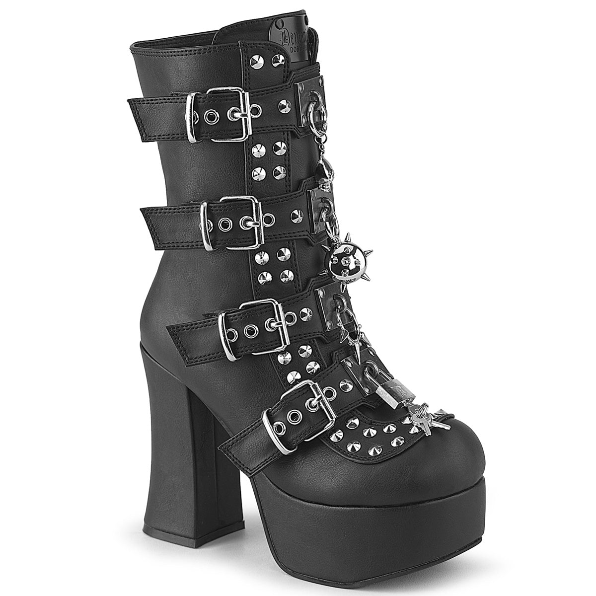 Demonia Charade-118 - Blk Vegan Leather