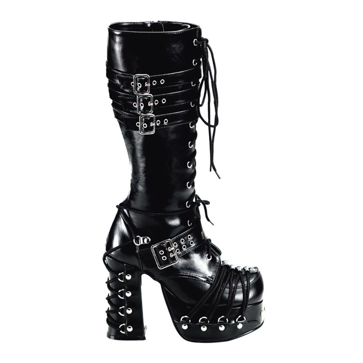 Demonia Charade-206 - Blk Vegan Leather