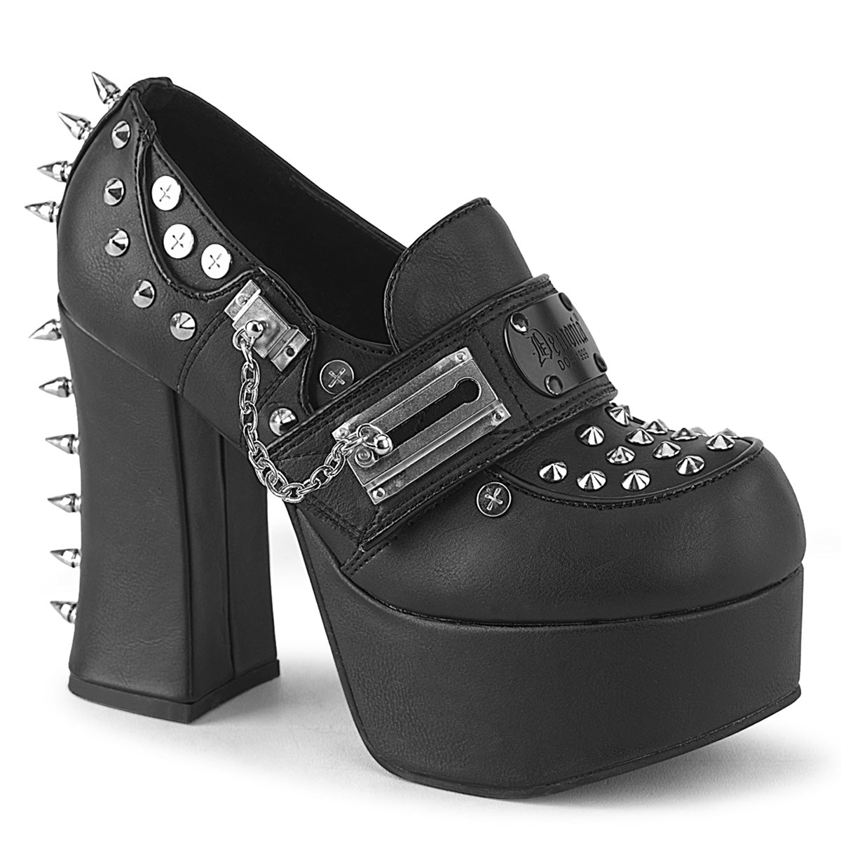 Demonia Charade-32 - Blk Vegan Leather