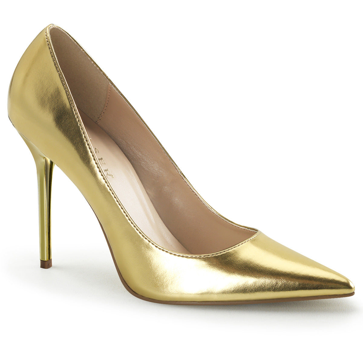 Pleasers Classique-20 - Gold Met Pu