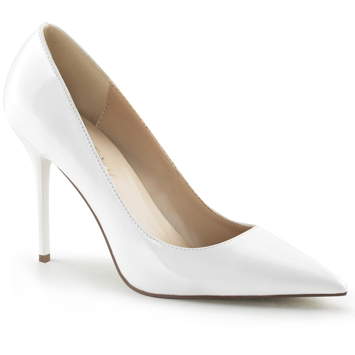 Pleasers Classique-20 - Wht Pat