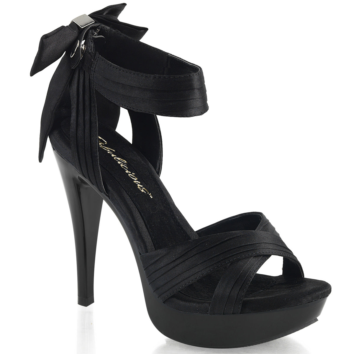 Fabulicious Cocktail-568 - Blk Satin/Blk