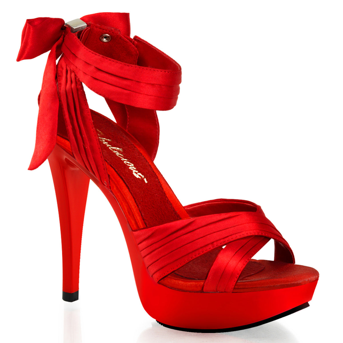 Fabulicious Cocktail-568 - Red Satin/Red