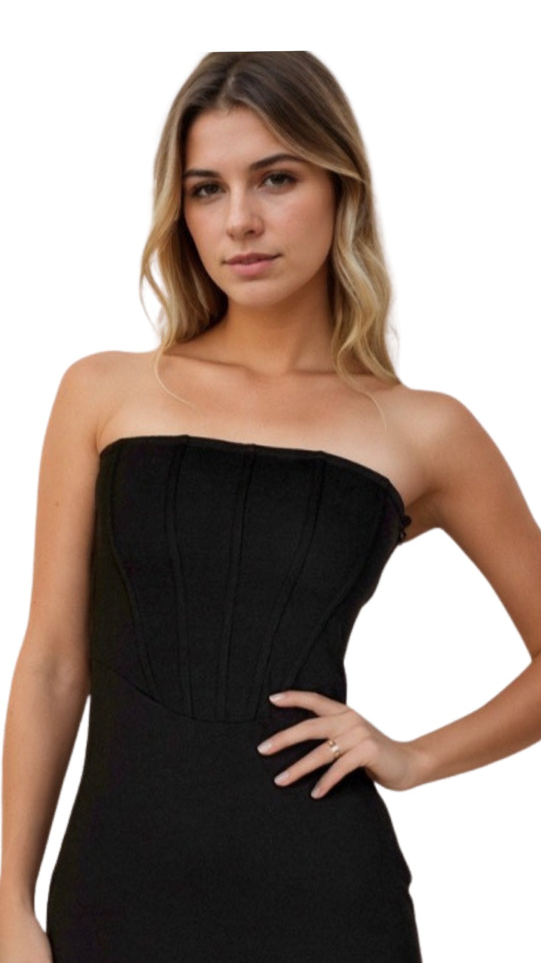 Corset Mini Dress Black