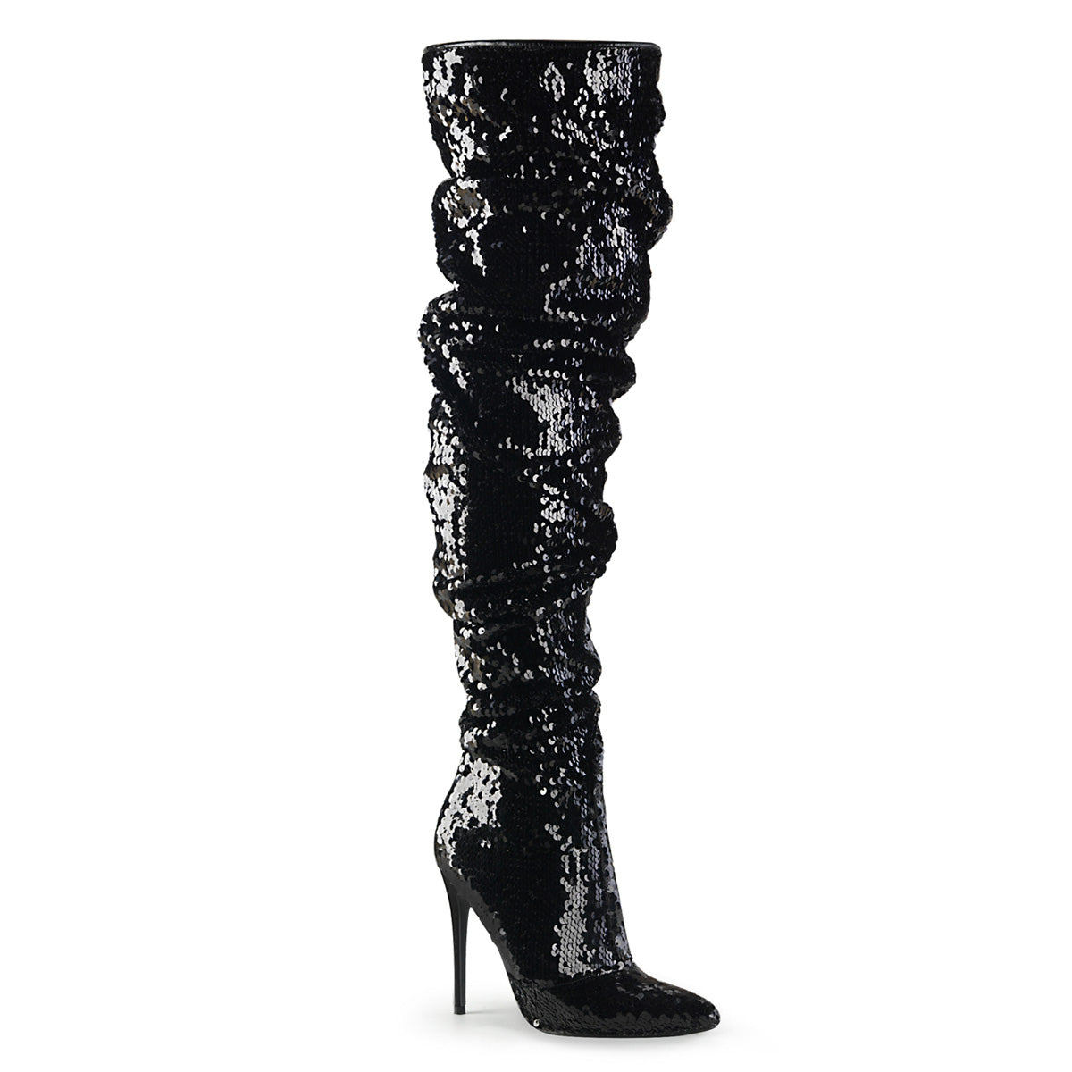Pleasers Courtly-3011 - Blk Sequins