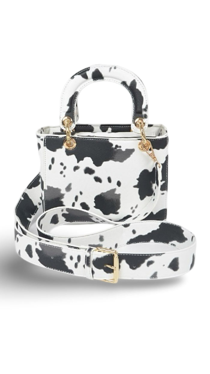 Cow Print Handle Money Bag - Model Express VancouverAccessories