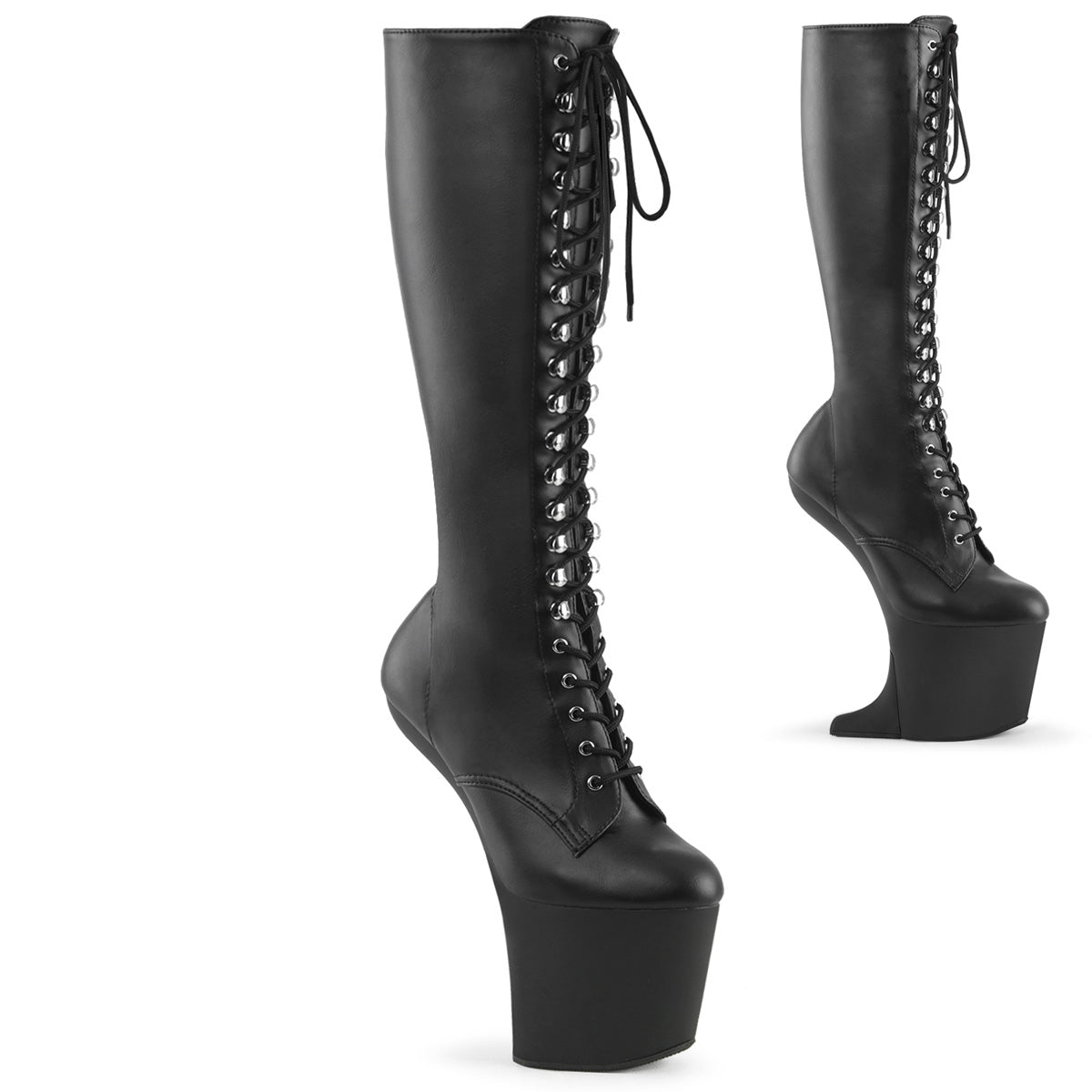 Pleasers Craze-2023 - Blk Str. Faux Leather/Blk Matte