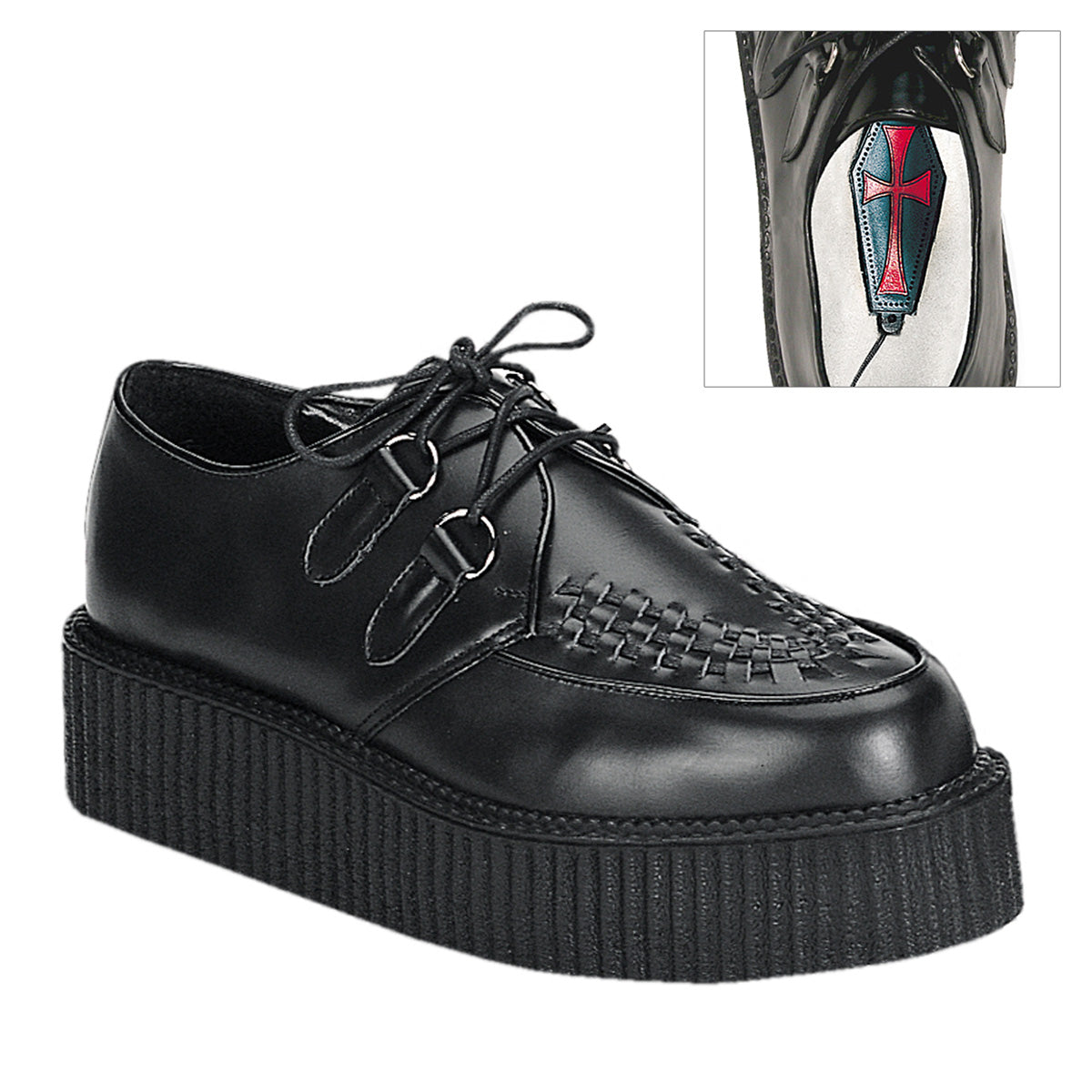 Demonia Creeper-402 - Blk Leather