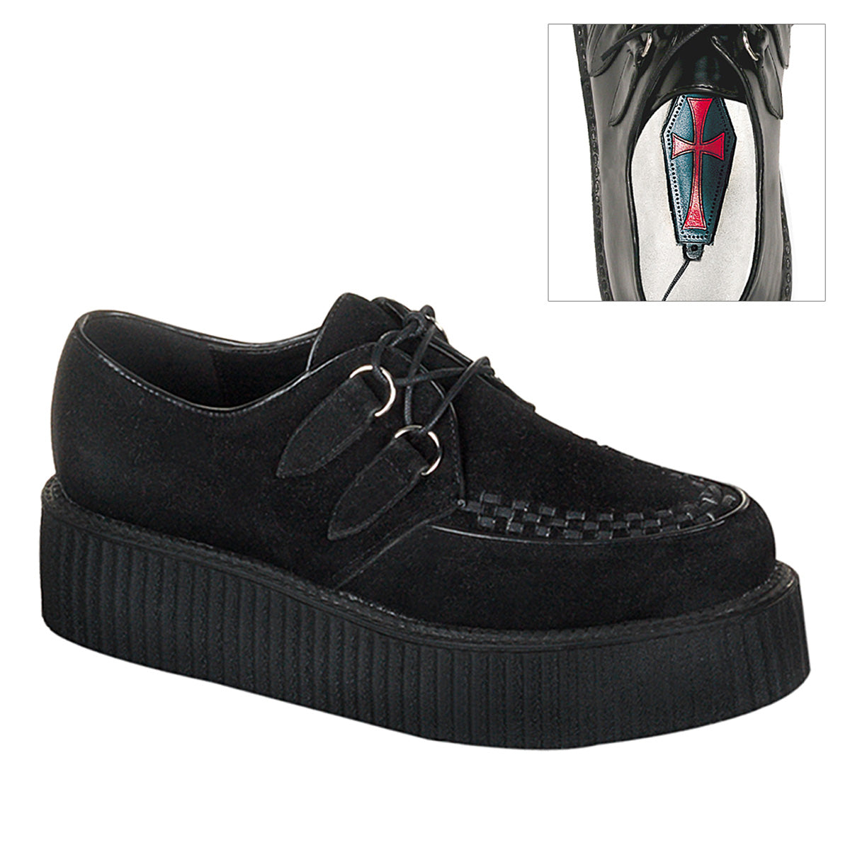 Demonia Creeper-402S - Blk Suede