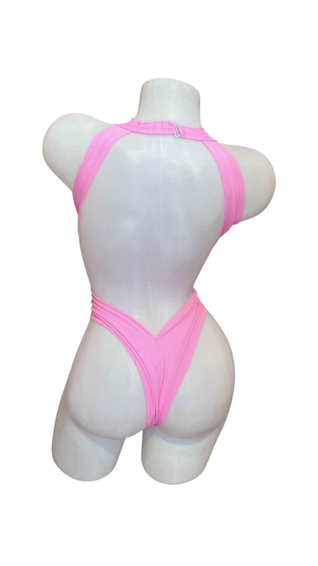 Criss Cross Bodysuit Baby Pink - Model Express VancouverBikini