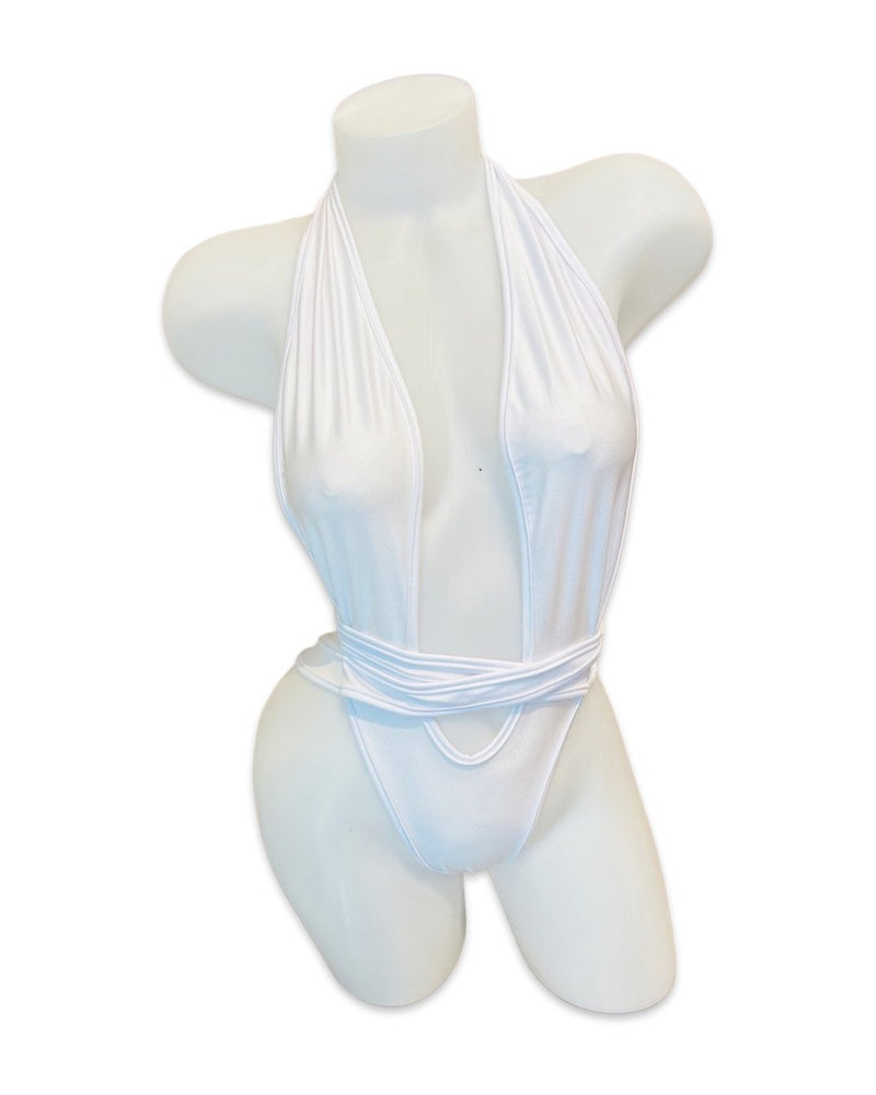 Criss Cross One Piece Wrap White - Model Express Vancouver