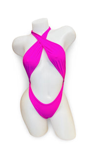 Criss Cross Sling Shot - Hot Pink - Model Express VancouverLingerie