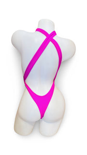 Criss Cross Sling Shot - Hot Pink - Model Express VancouverLingerie