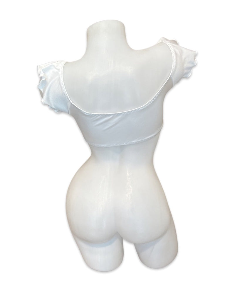 Crop Top White - Model Express Vancouver