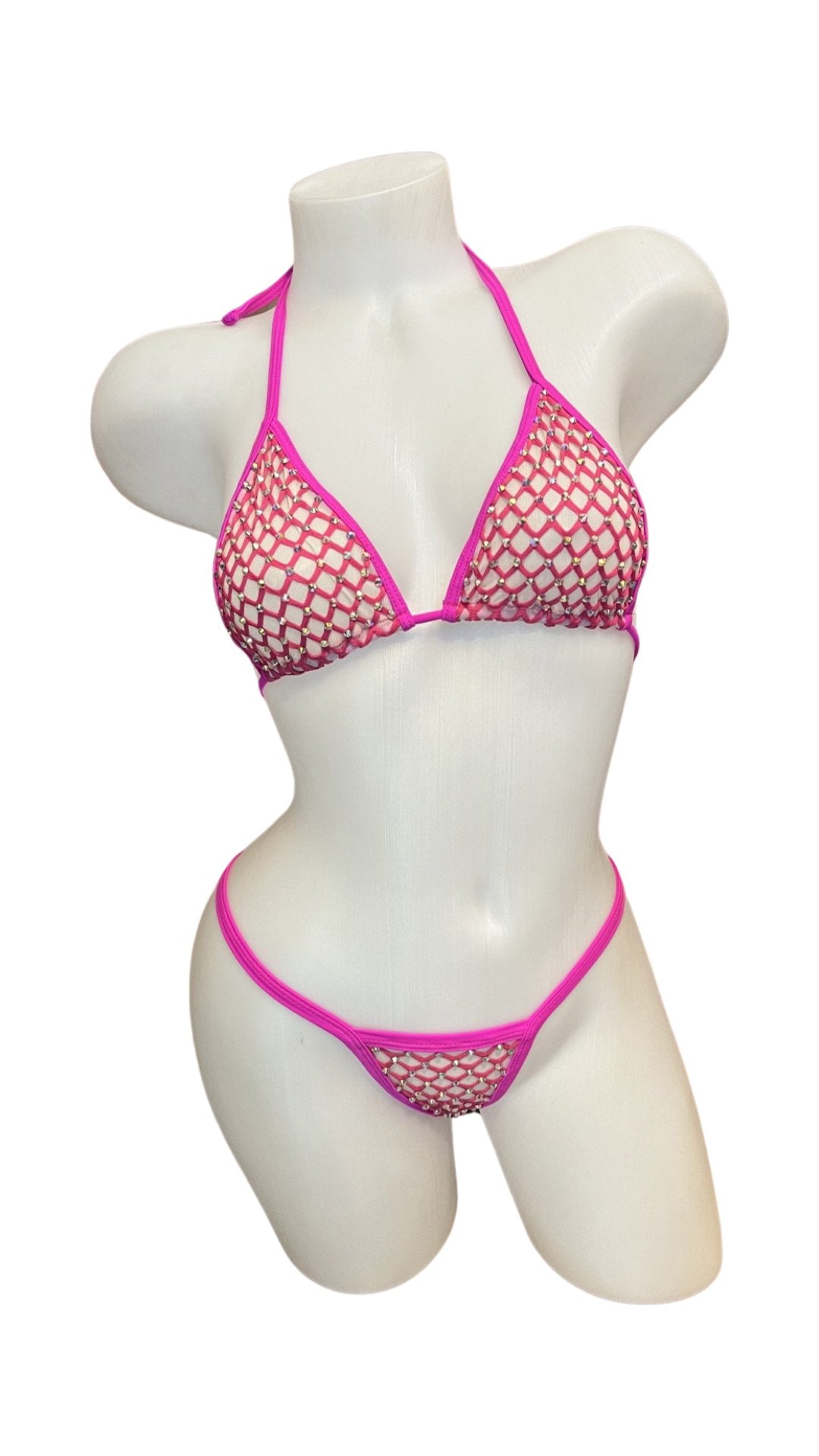 Crystal Bikini - Hot Pink - Model Express VancouverLingerie