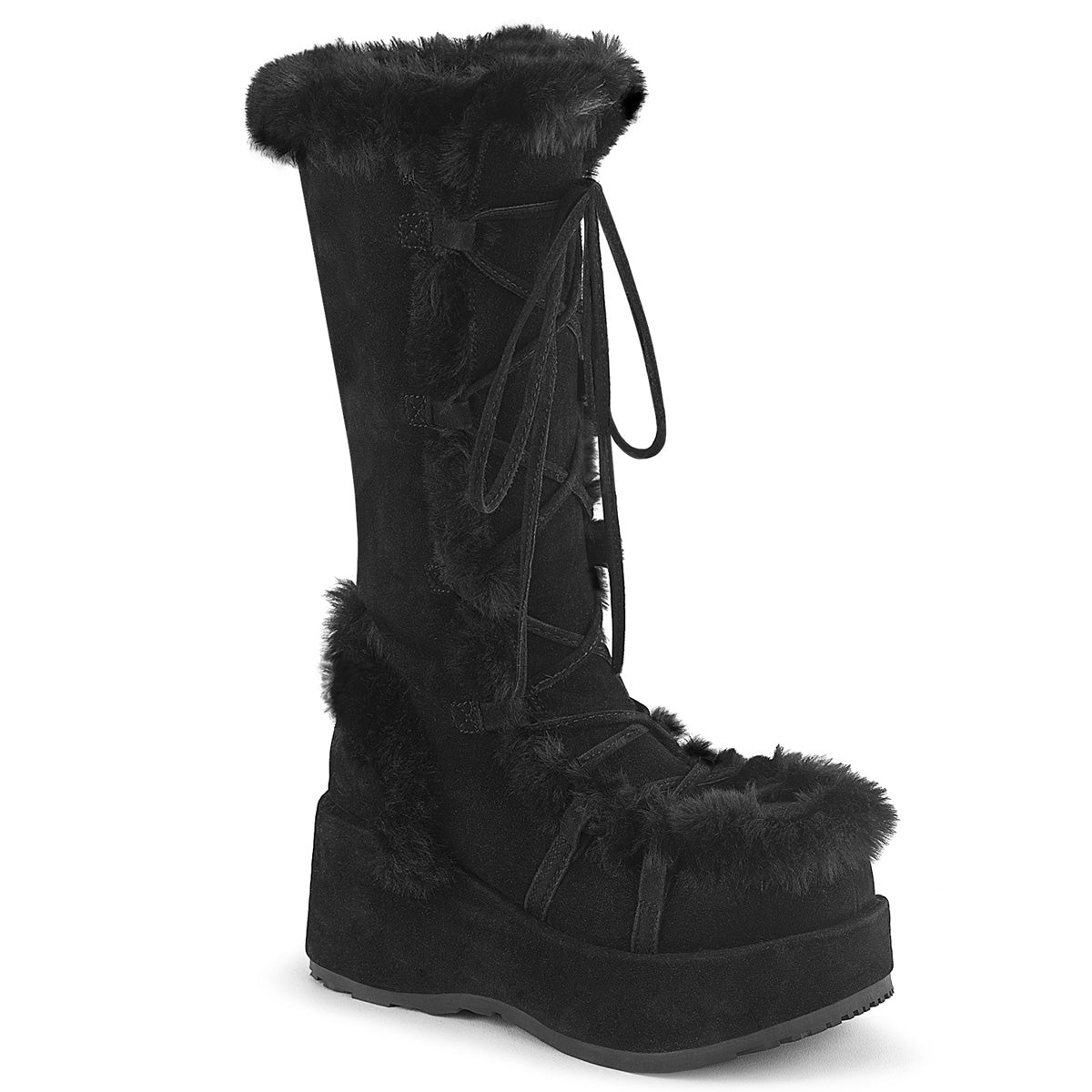 Demonia Cubby-311 - Blk Vegan Suede