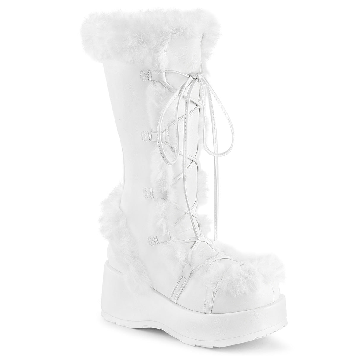Demonia Cubby-311 - Wht Vegan Leather