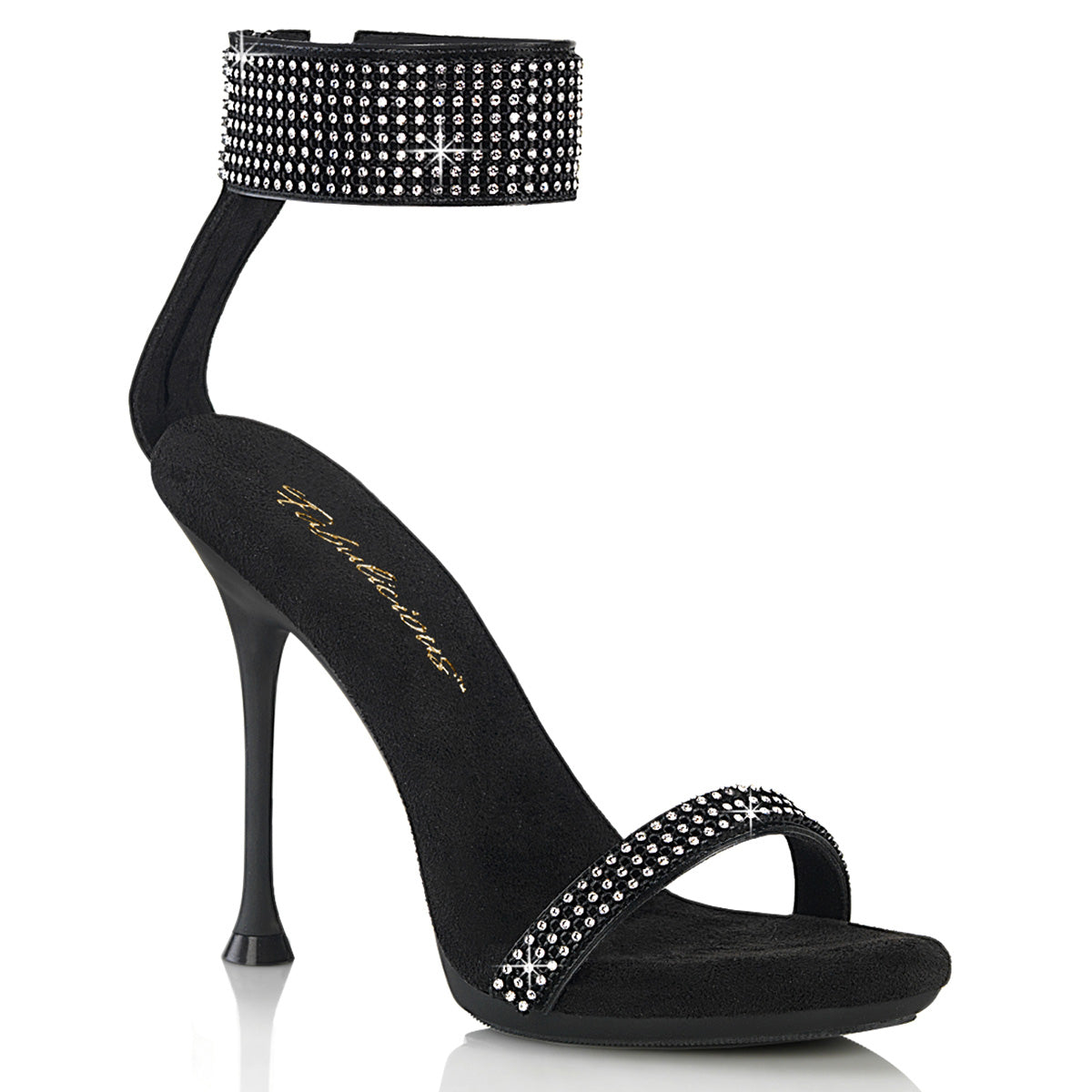 Fabulicious Cupid-440 - Blk Faux Leather-RS/Blk
