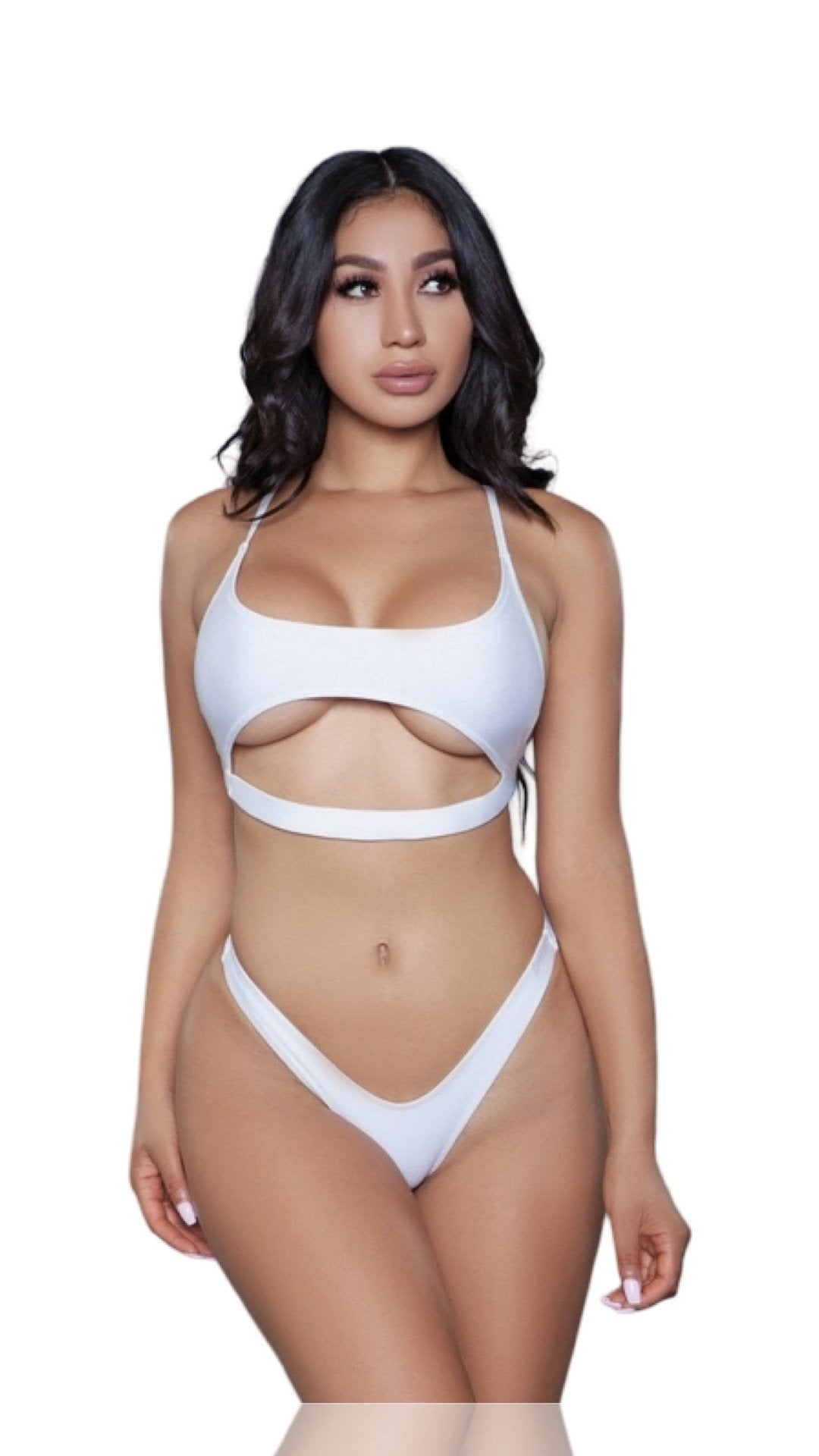 Cut Out Bikini Set - White - Model Express VancouverBikini