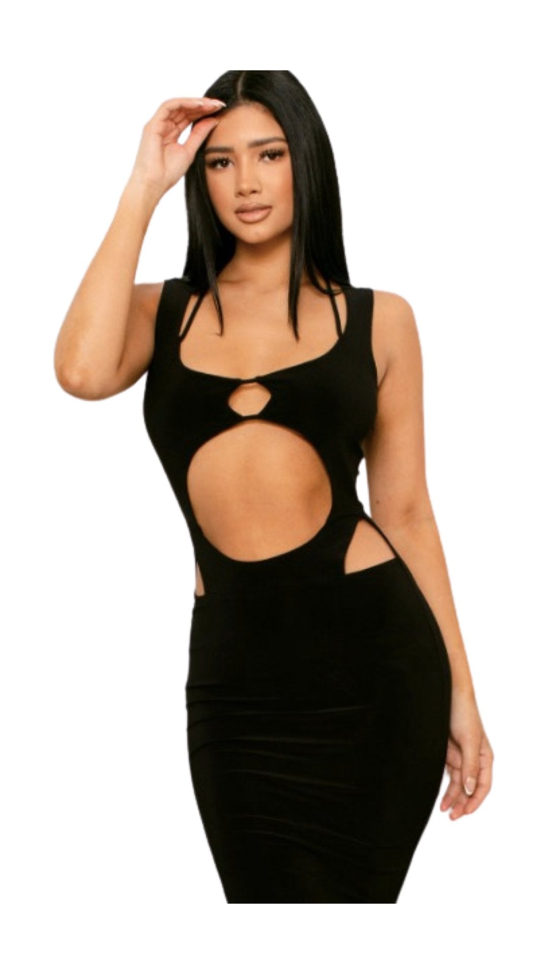 Cut Out Mini Dress Black - Model Express VancouverClothing