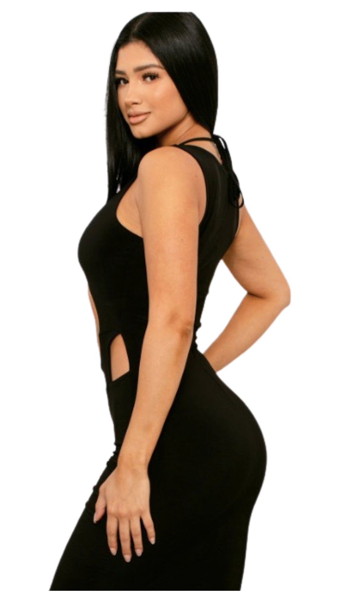 Cut Out Mini Dress Black - Model Express VancouverClothing