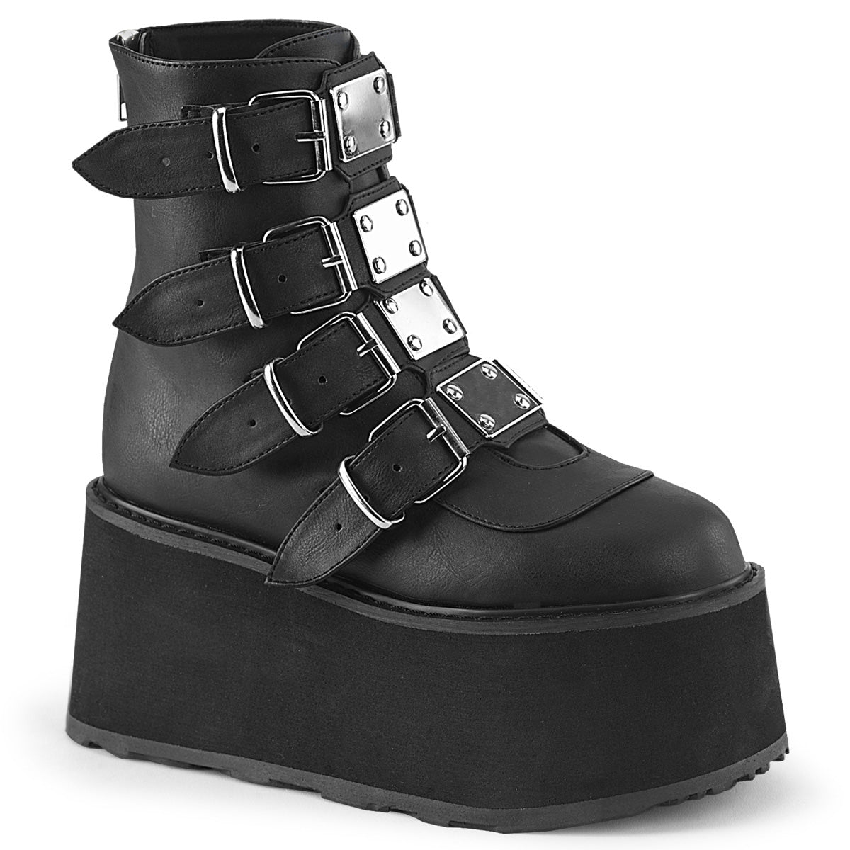 Demonia Damned-105 - Blk Vegan Leather