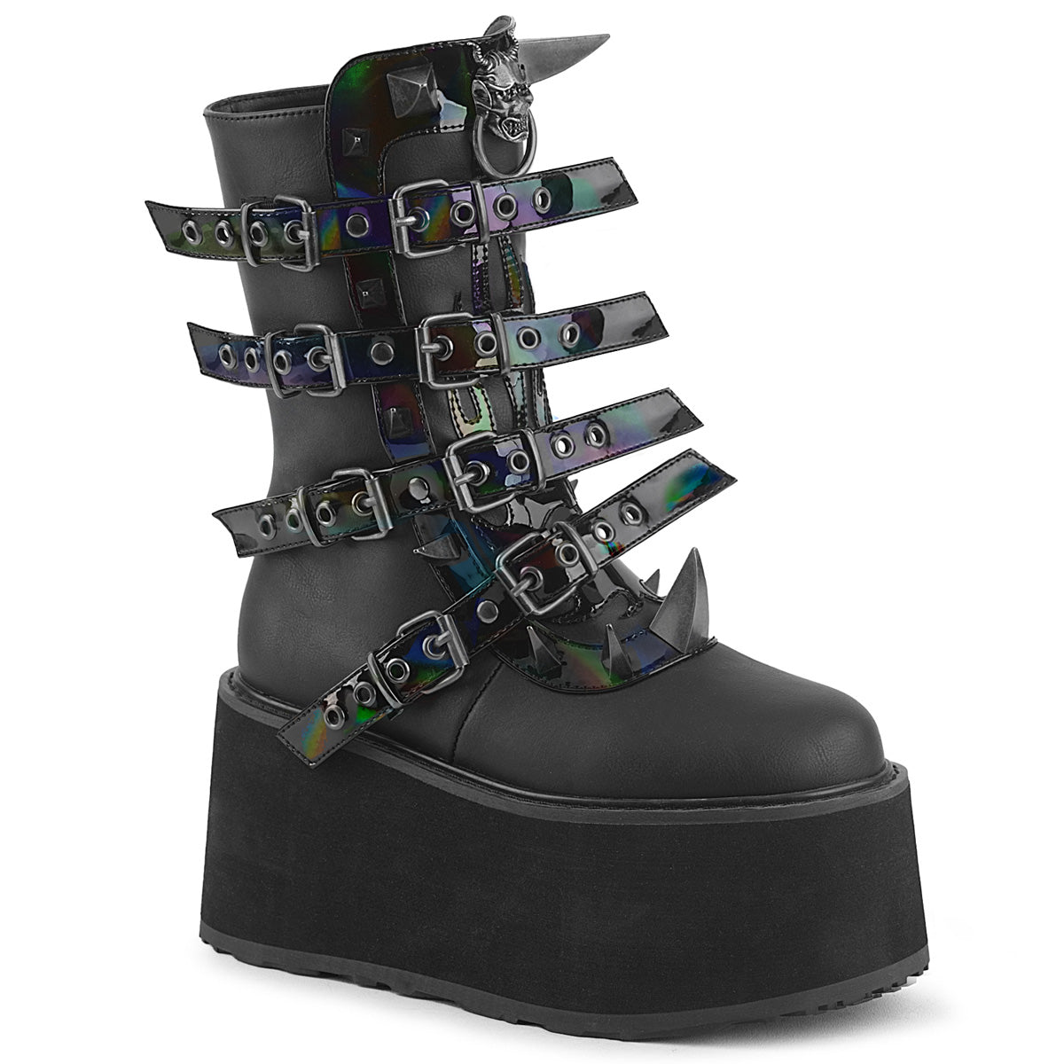 Demonia Damned-156 - Blk Vegan Leather