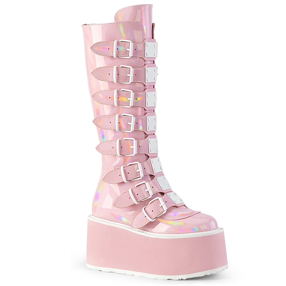 Demonia Damned-318 - B. Pink Holo Pat
