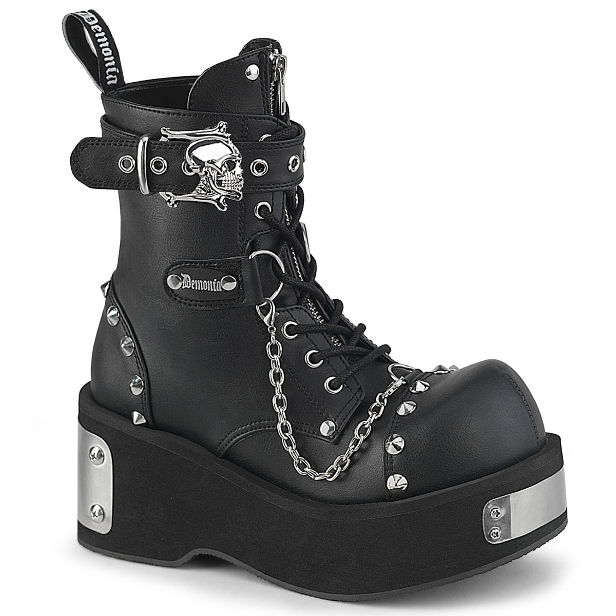 Demonia Dank-57 - Blk Vegan Leather