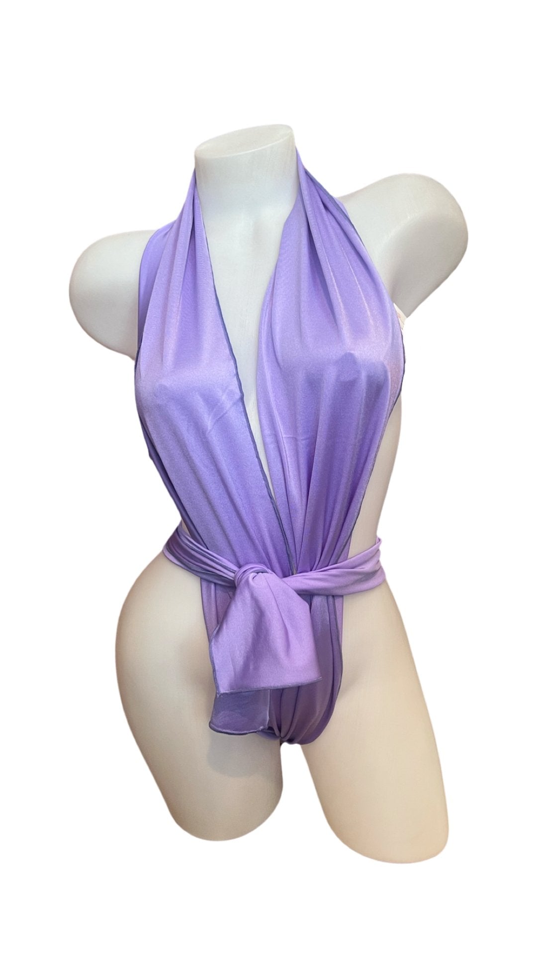 Deep V Booty Wrap - Lavender - Model Express VancouverBikini