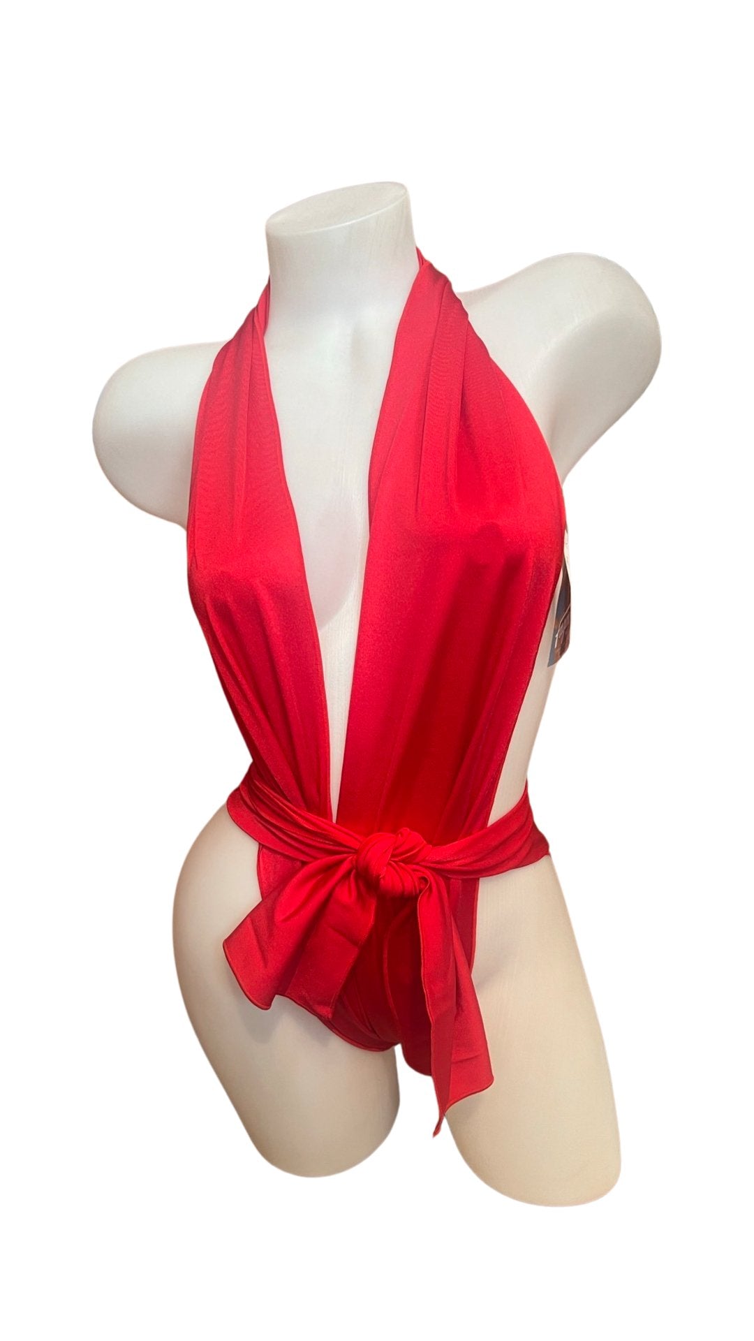 Deep V Booty Wrap - Red - Model Express VancouverBikini