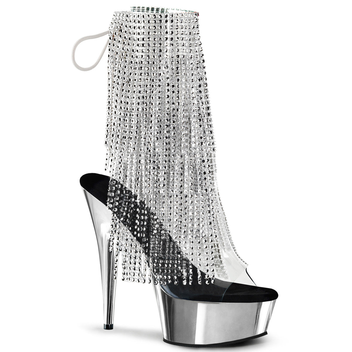 Pleasers Delight-1017Rsf - Clr-Slv/Slv Chrome