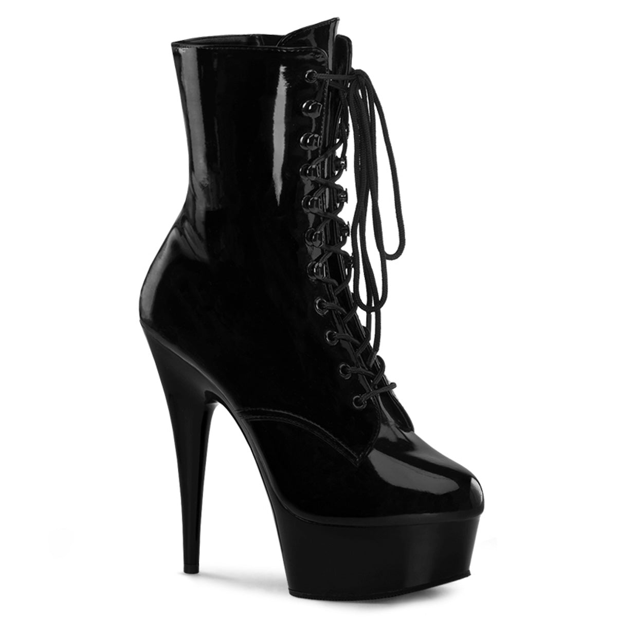 Pleasers Delight-1020 - Blk Pat/Blk