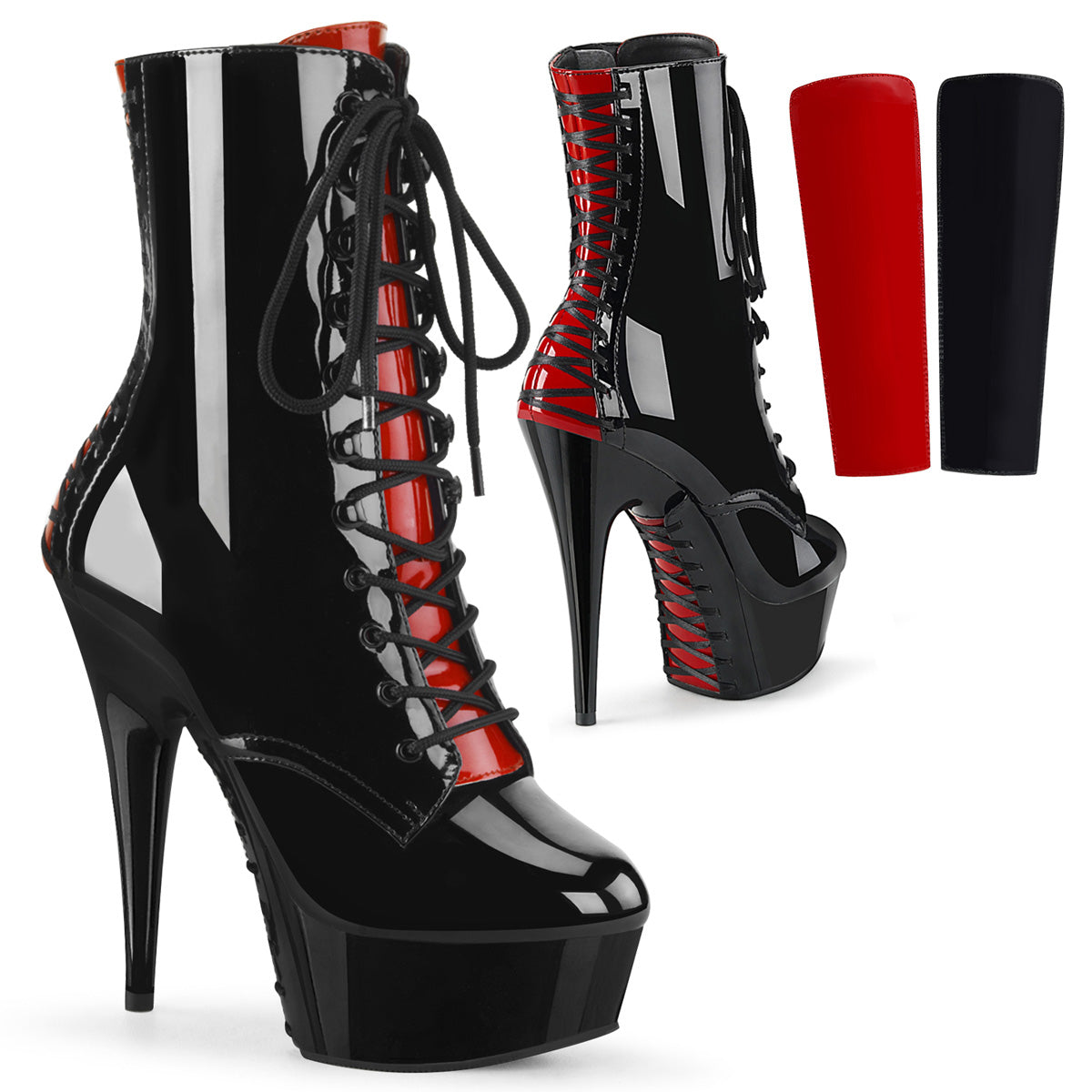 Pleasers Delight-1020Fh - Blk Pat/Blk
