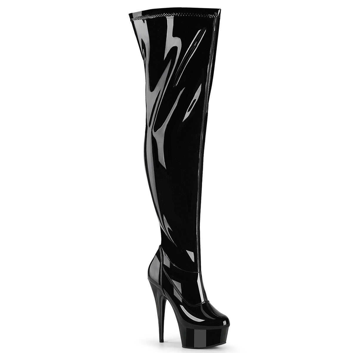 Pleasers Delight-3000Wcf - Blk Str. Pat/Blk