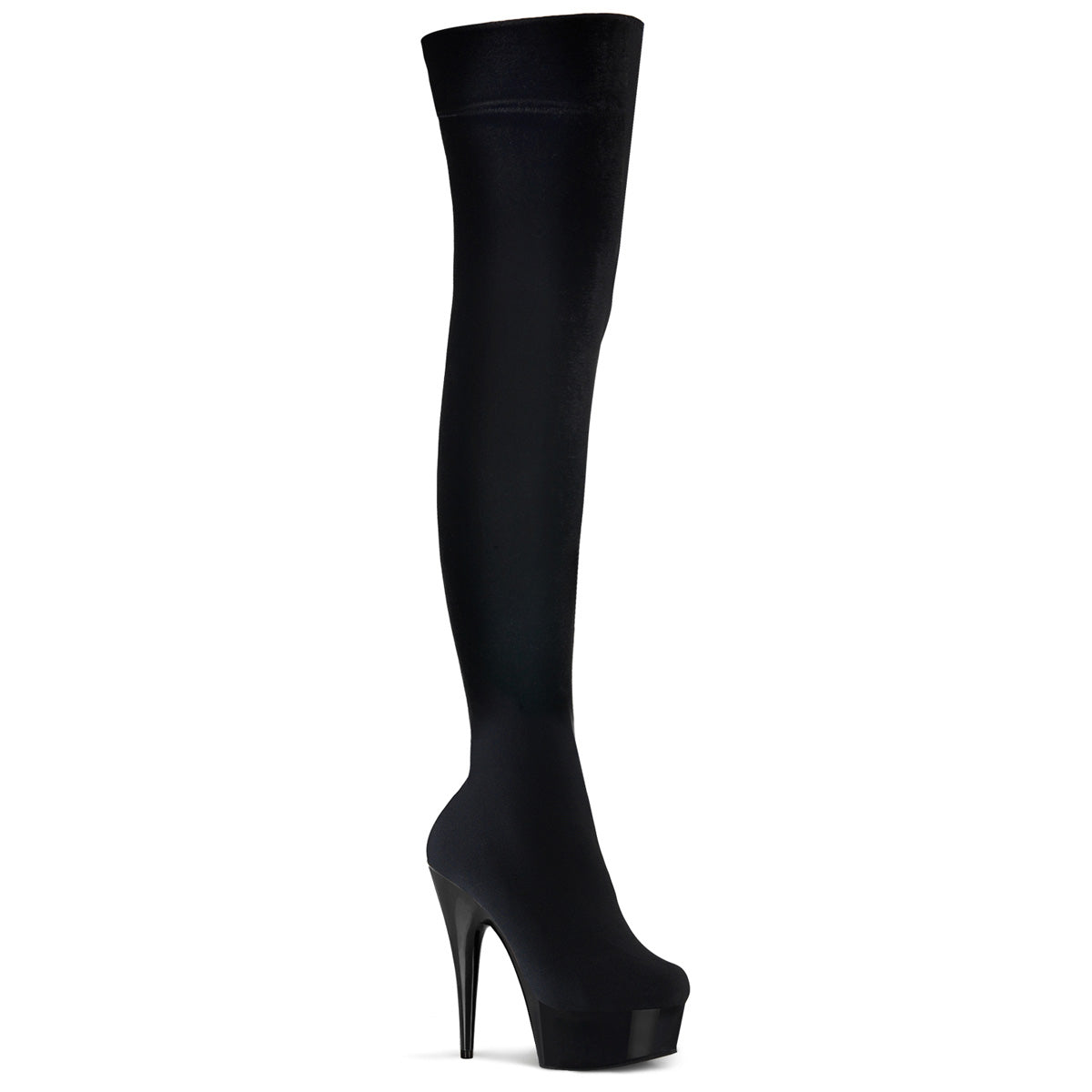 Pleasers Delight-3002 - Blk Str Velvet/Blk