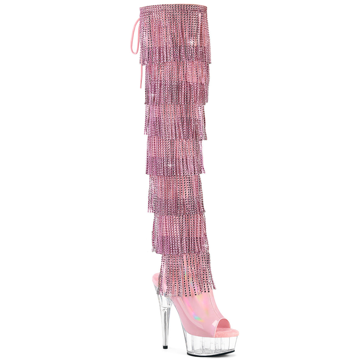 Pleasers Delight-3017Hg-Rsf - B. Pink Holo Pat/Clr