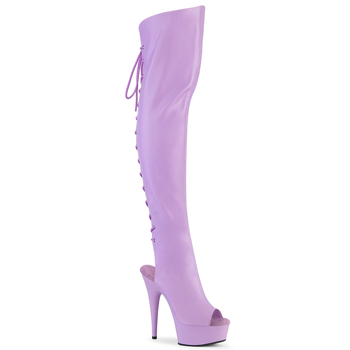 Pleasers Delight-3019 - Lavender Faux Leather/Lavender Matte