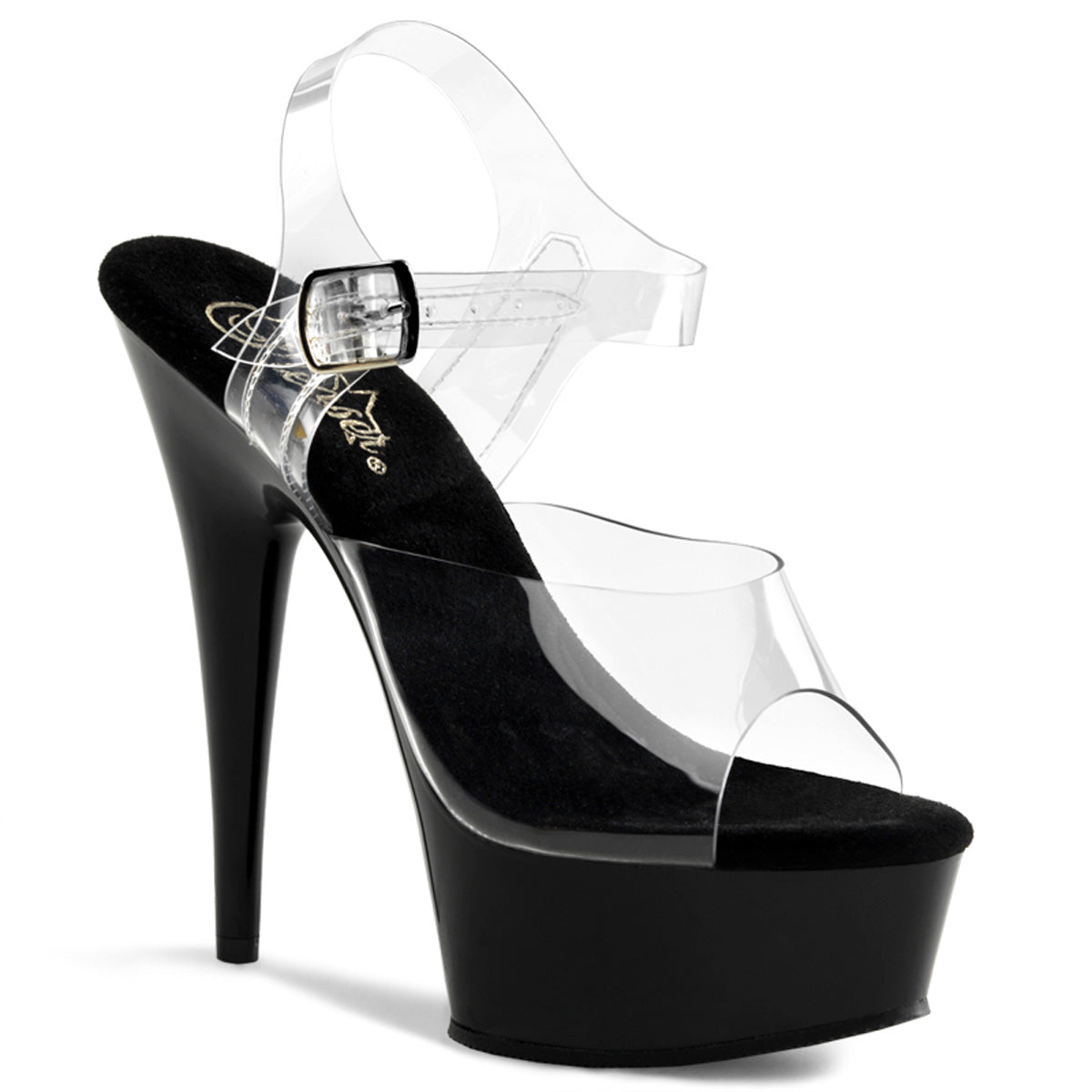 Pleasers Delight-608 - Clr/Blk