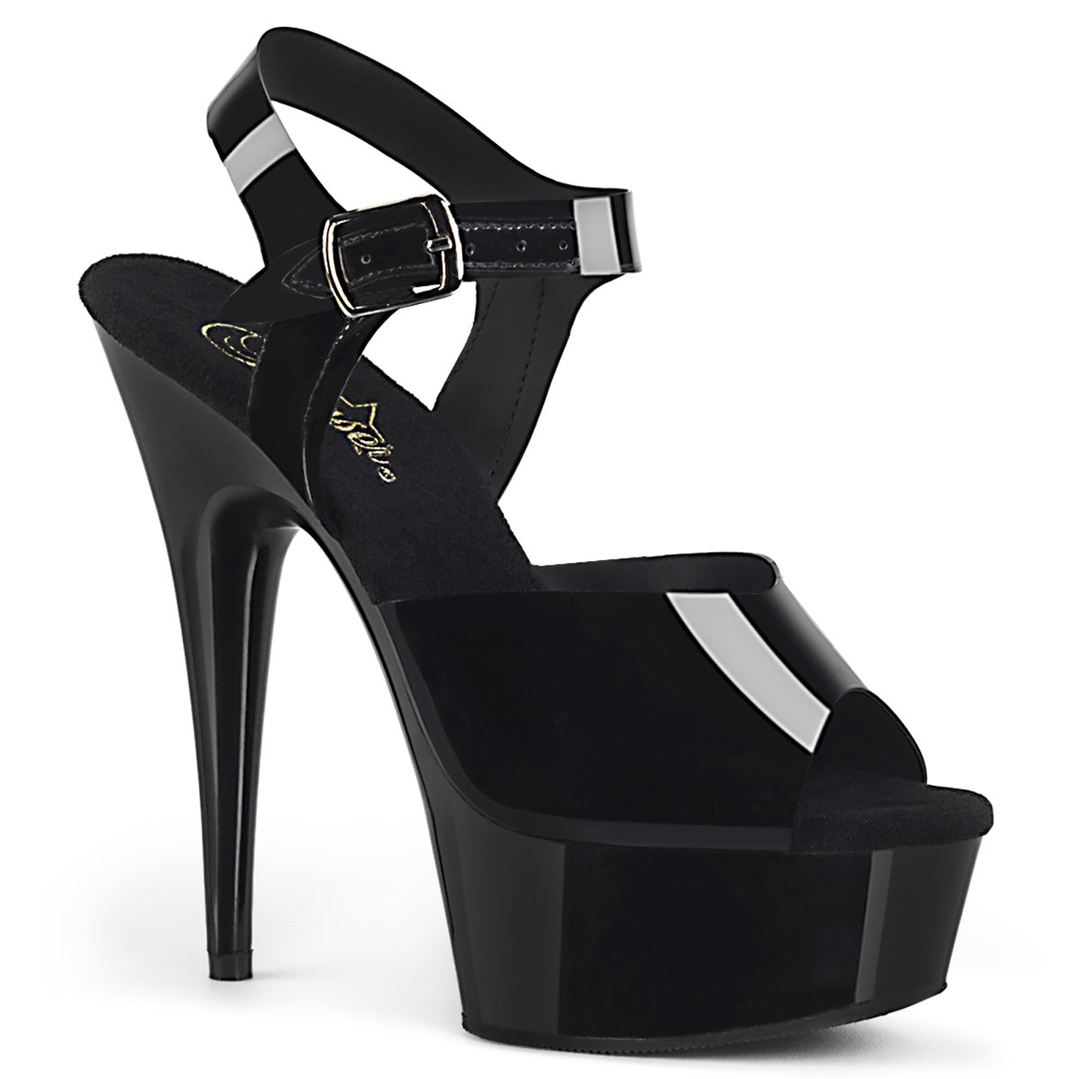 Pleasers Delight-608N - Blk (Jelly-Like) TPU/Blk