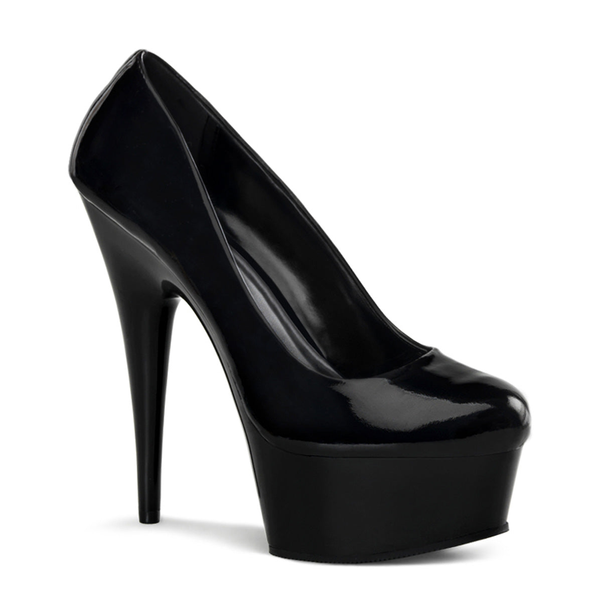Pleasers Delight-685 - Blk Pat/Blk