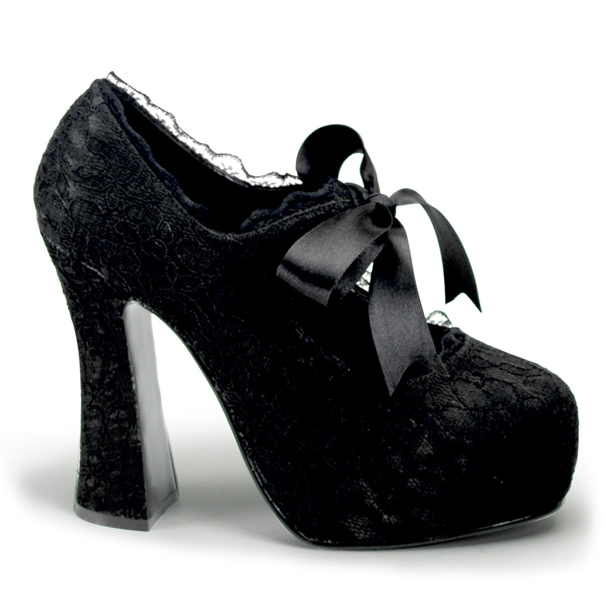 Demonia Demon-11 - Blk Satin-Blk Lace