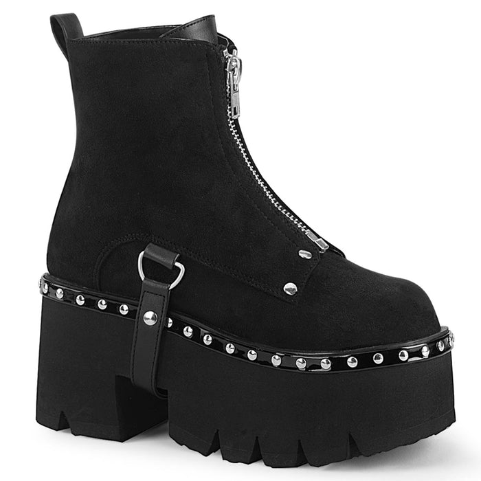 Demonia Ashes 100 Black Suede - Model Express VancouverBoots
