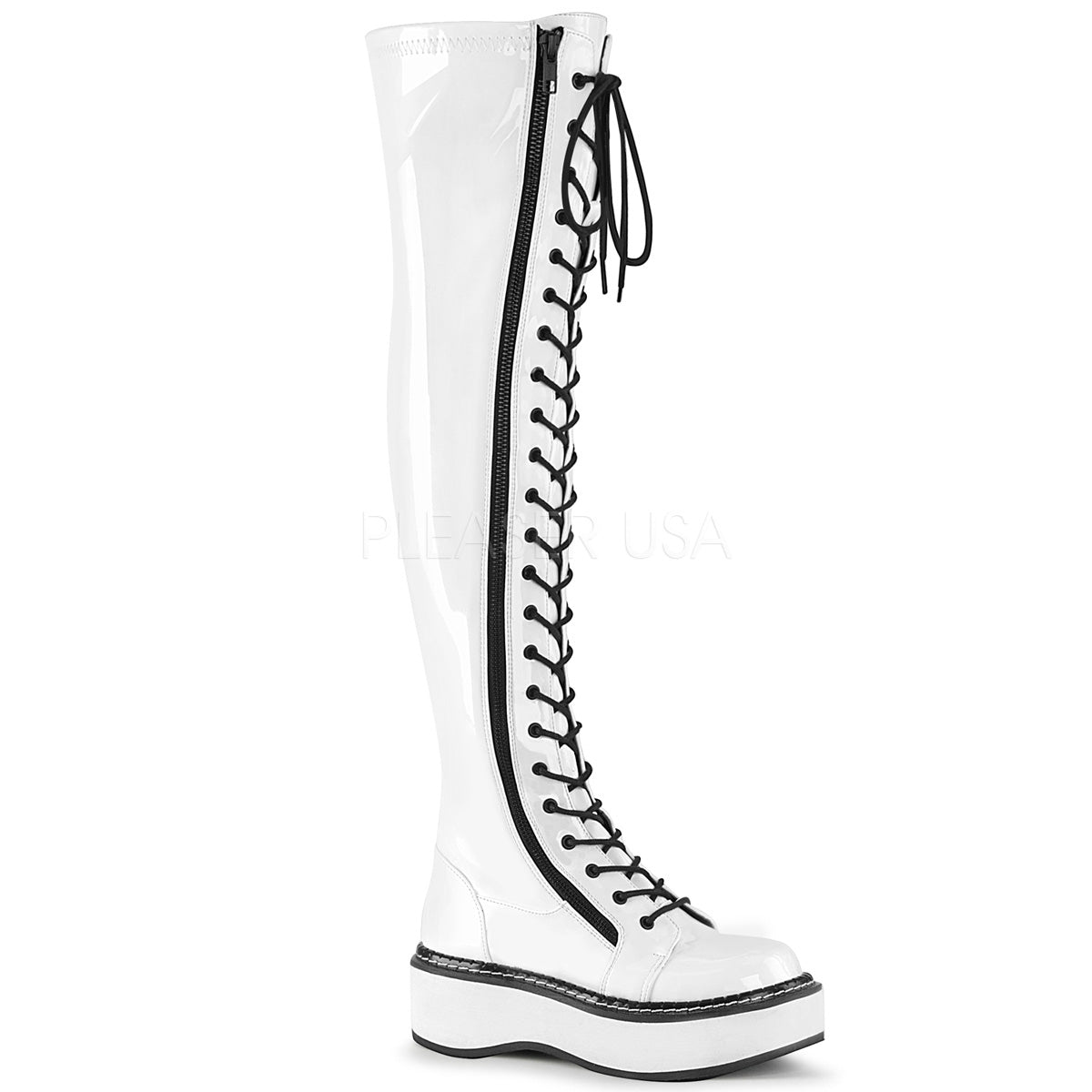 Demonia Emily 375 White - Model Express VancouverBoots