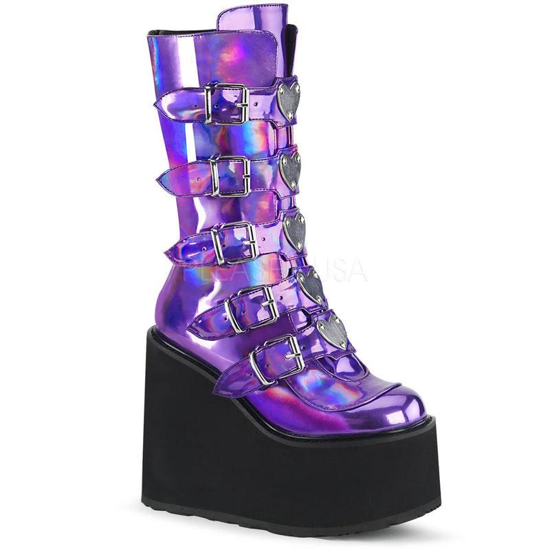 Demonia Swing 230 Purple Hologram - Model Express VancouverBoots