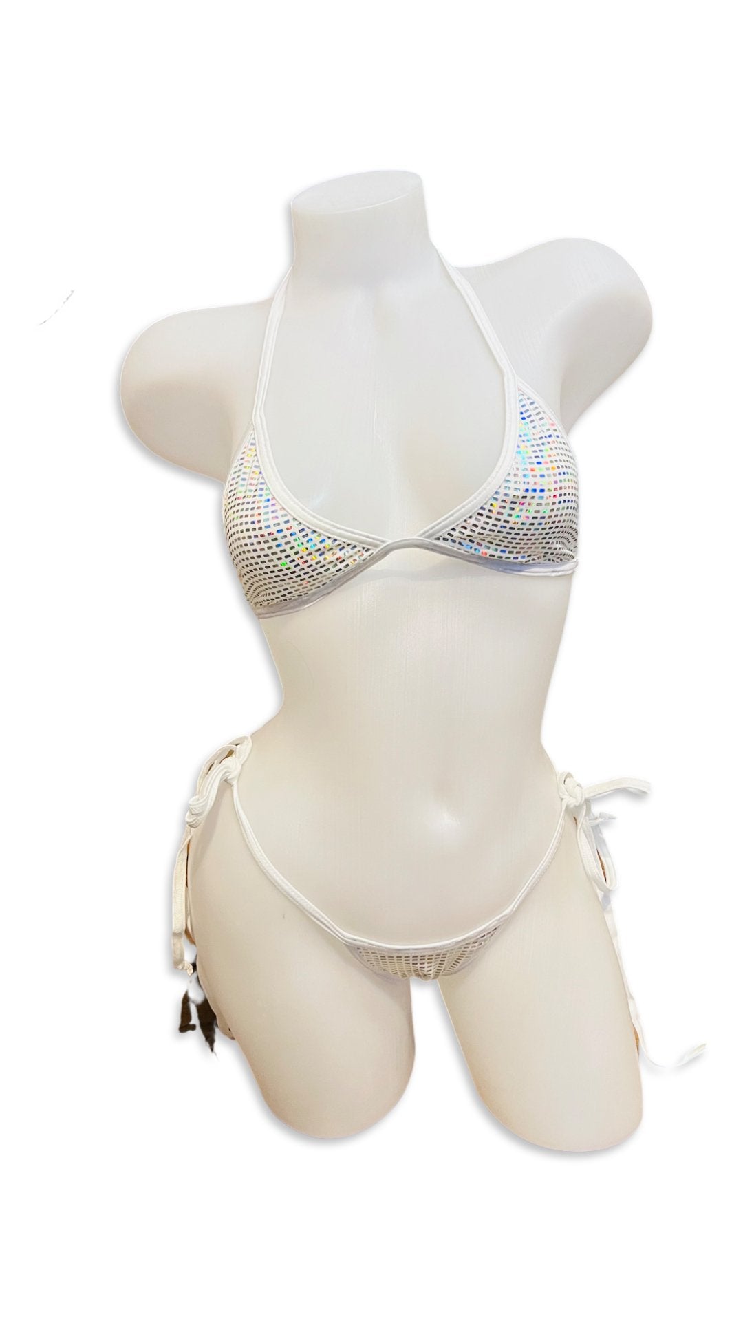 Disco Ball Bikini White - Model Express VancouverBikini