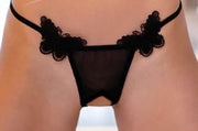 Double Butterfly Panties Black - Model Express VancouverBikini