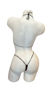 Double Thin String Bikini Silver Flames - Model Express VancouverBikini