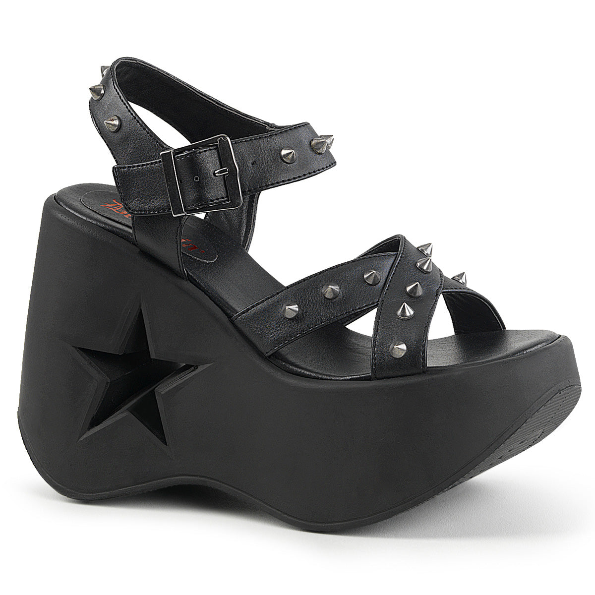 Demonia Dynamite-02 - Blk Vegan Leather